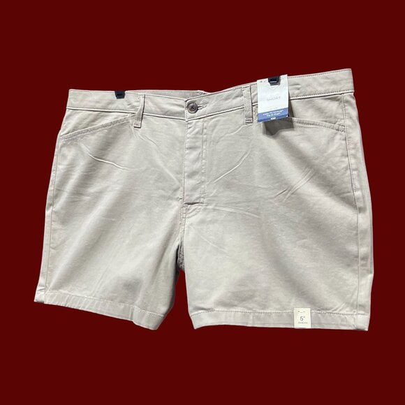 St. John's Bay - Women's Mid Rise 5" Inseam Chino Short - Beige -18 - Picture 15 of 16